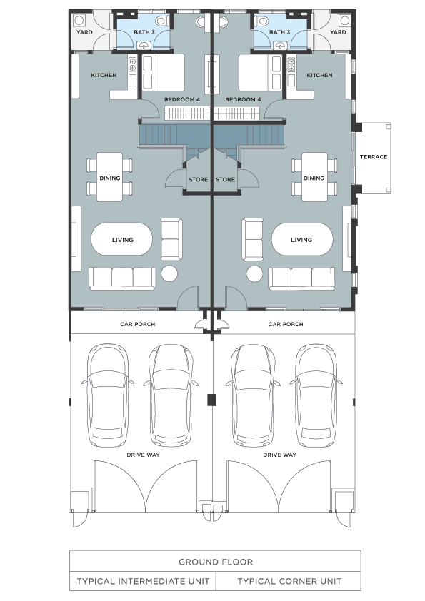 FLOOR PLAN TYPE B GROUND FLOOR